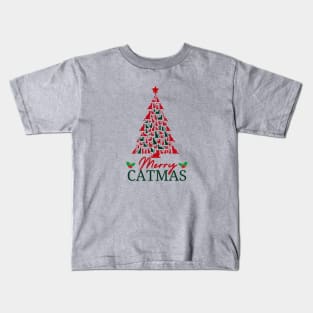 Merry Catmas Tree Kids T-Shirt